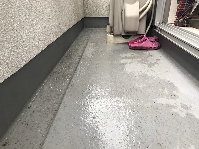 横浜市泉区にてベランダ防水の調査