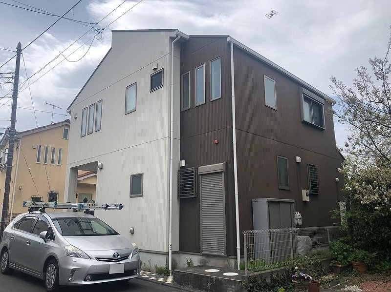 藤沢市でダイナミックシリーズで屋根外壁塗装を行いました。