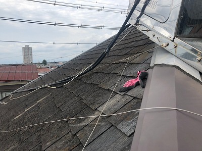 横浜市旭区でソーラー温水器撤去の現地調査をさせていただきました。