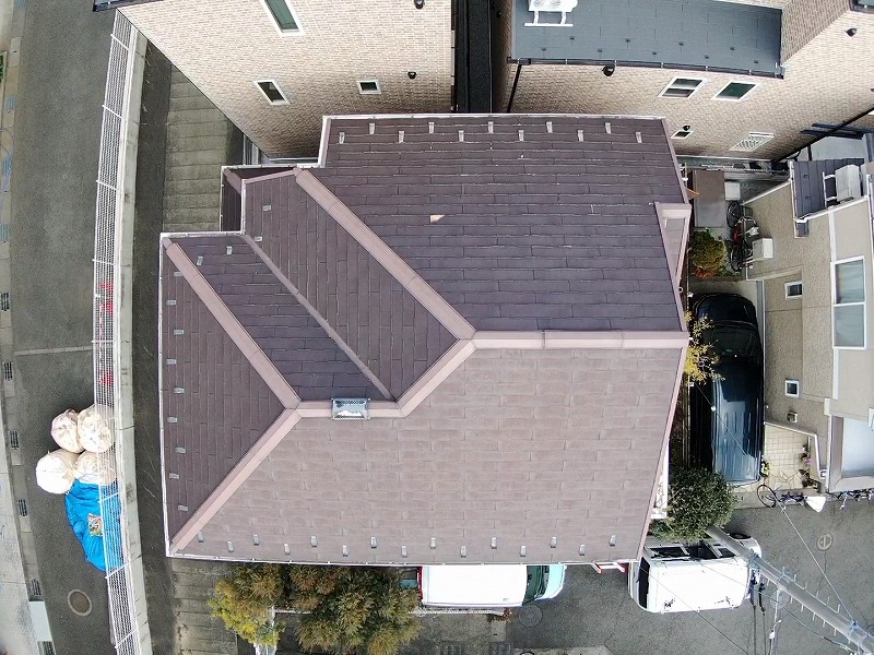 川崎市中原区にてパミール屋根をドローン調査！